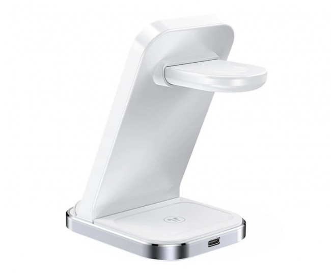 Беспроводной зарядный стенд AceFast E15 3 in 1 White